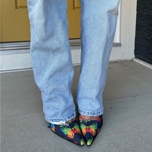 Casadei Butterfly & Cherry Heels 8 US